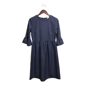 Black Pin Striped Dress By Ces Femme‎ Size Small. Poly/Spandex